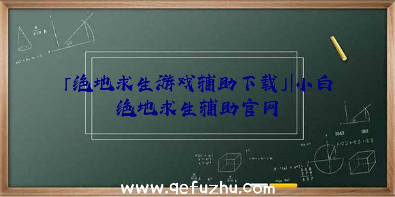 「绝地求生游戏辅助下载」|小白绝地求生辅助官网